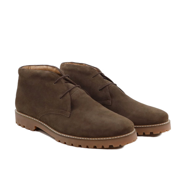 Raina - Men's Brown Kid Suede Chukka Boot