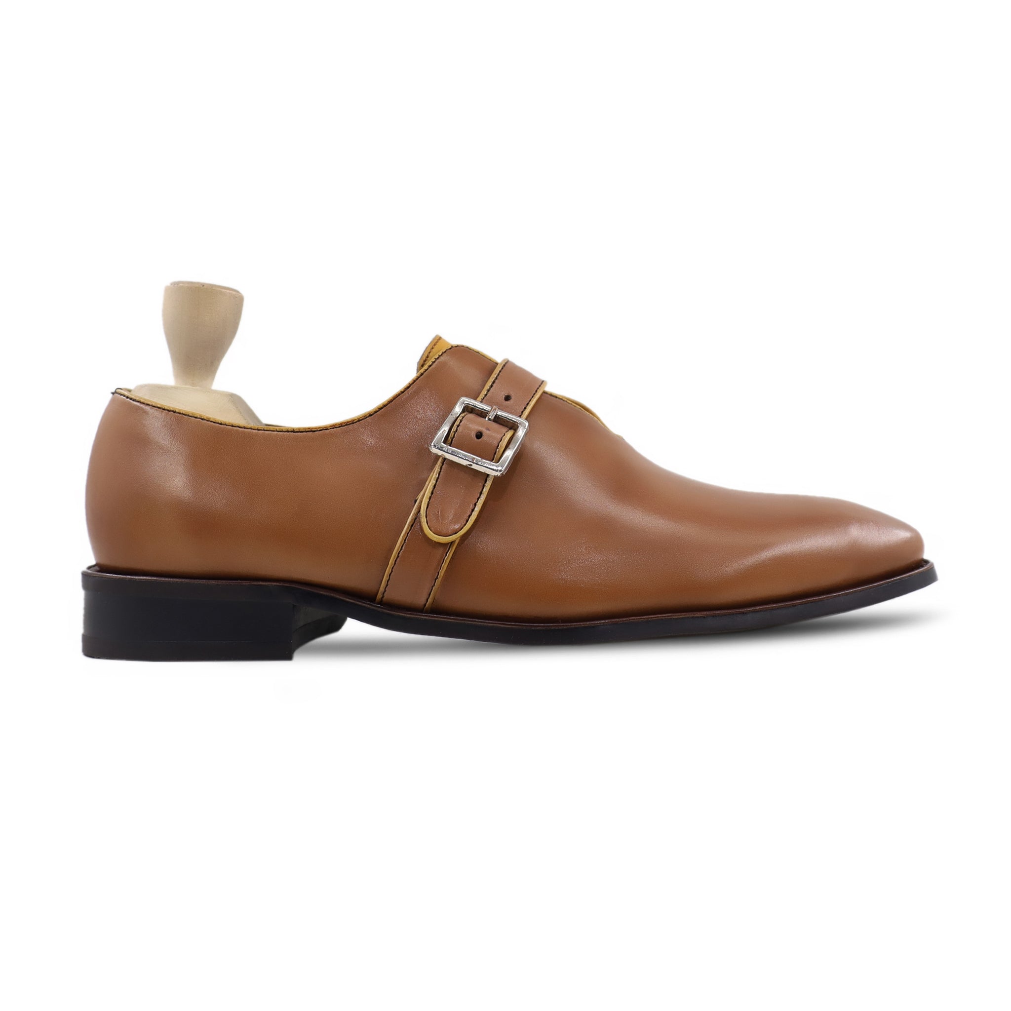 Halford - Men's Tan Calf Leather Single Monkstrap