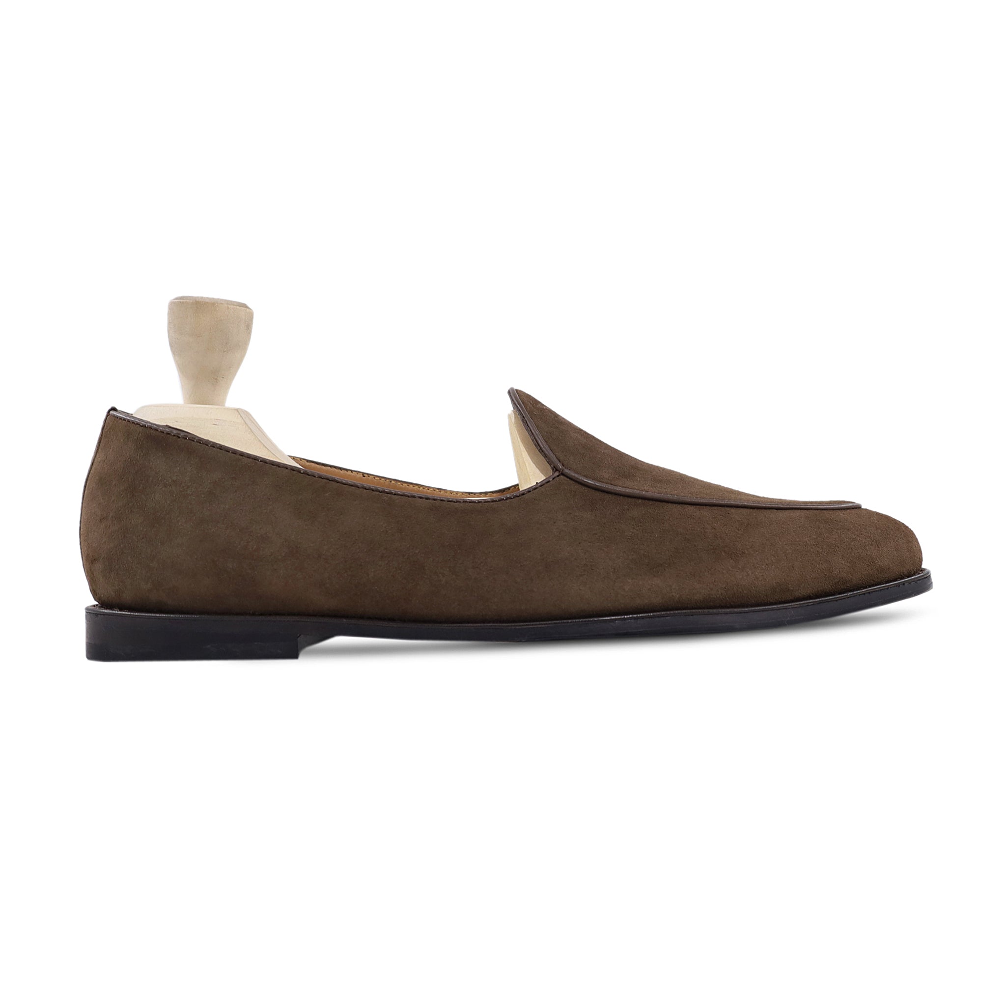 Abel - Men's dark Brown Kid Suede Loafer