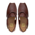 Nelton - Men's Brown Hand Woven Calf Leather Sandal