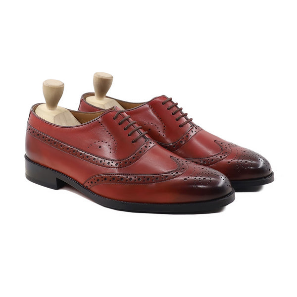 Kiyoshi - Men's Orange Tan Calf Leather Oxford Shoe