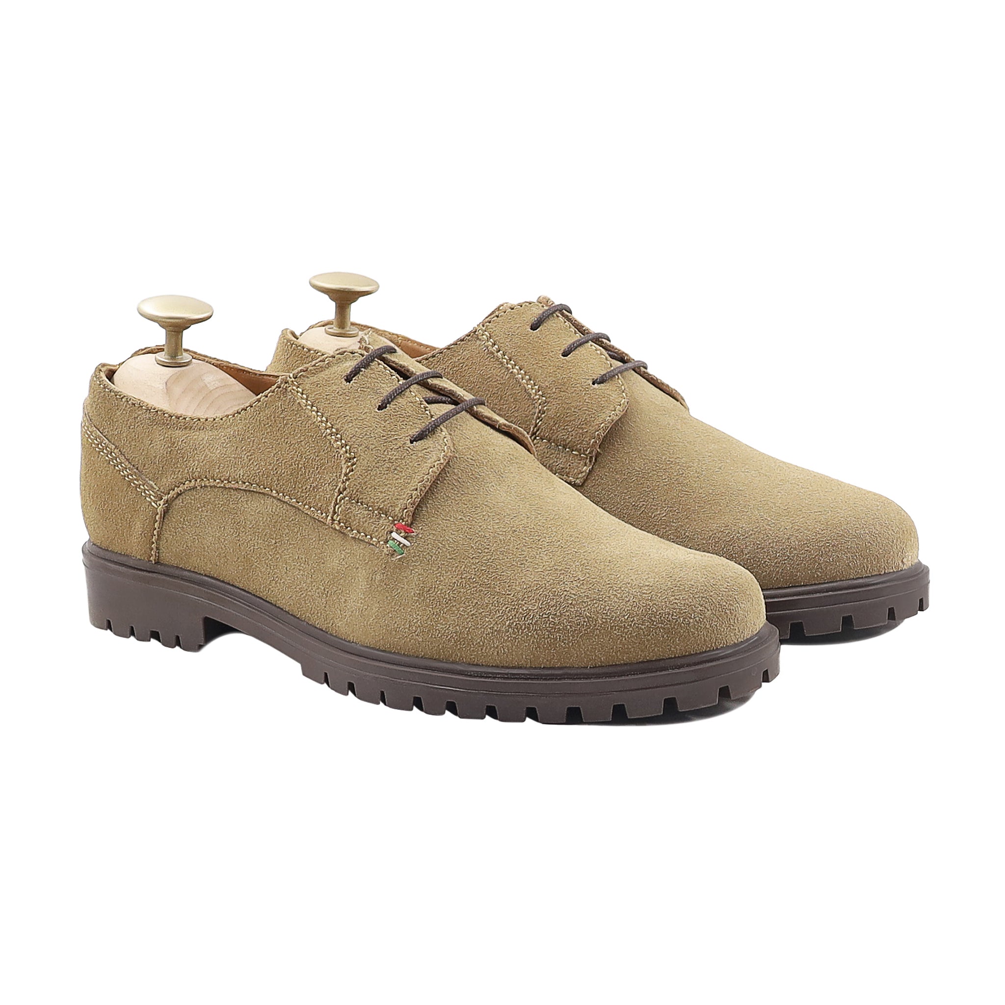 Tomas - Men's Camel Suede Derby Shoe