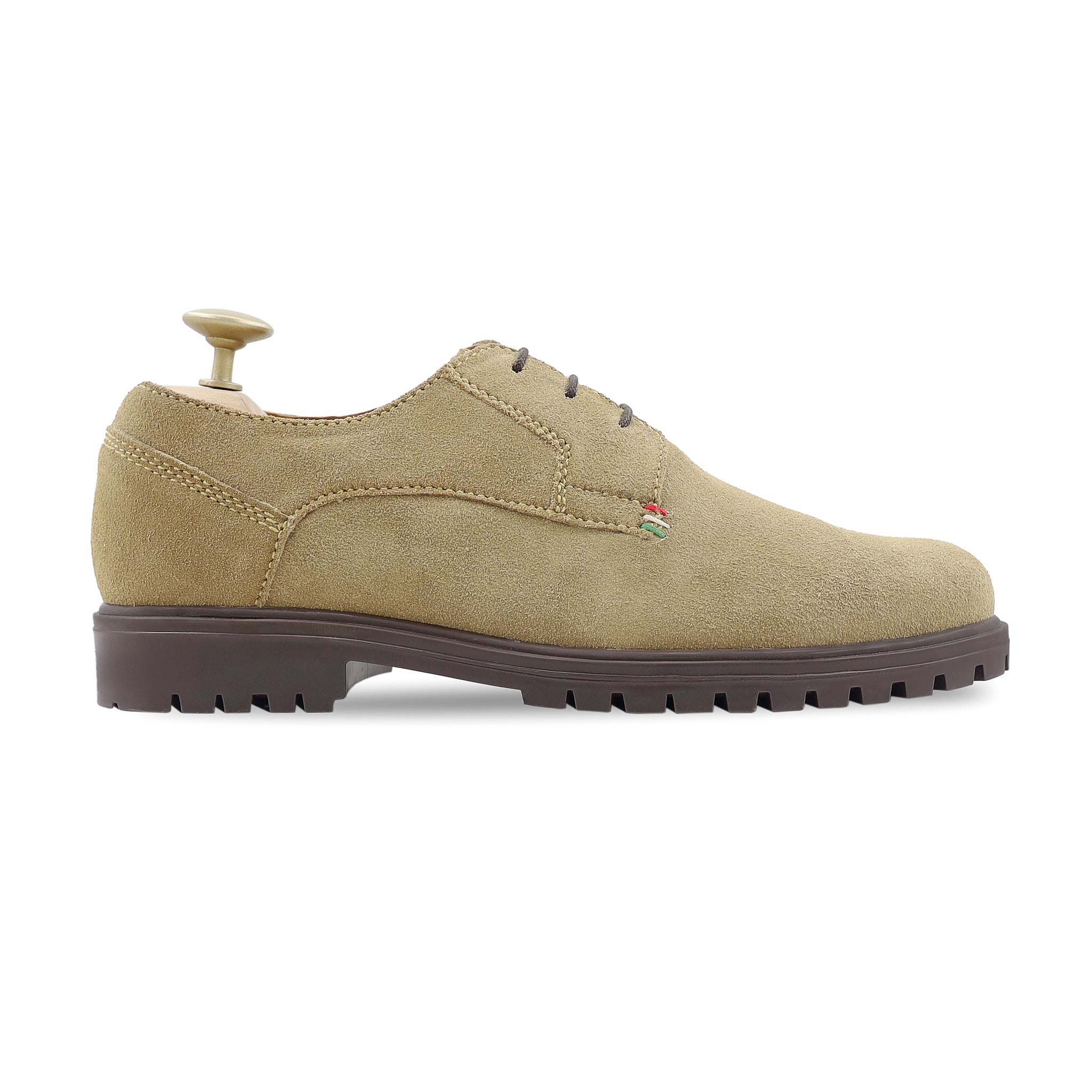 Tomas - Men's Camel Suede Derby Shoe