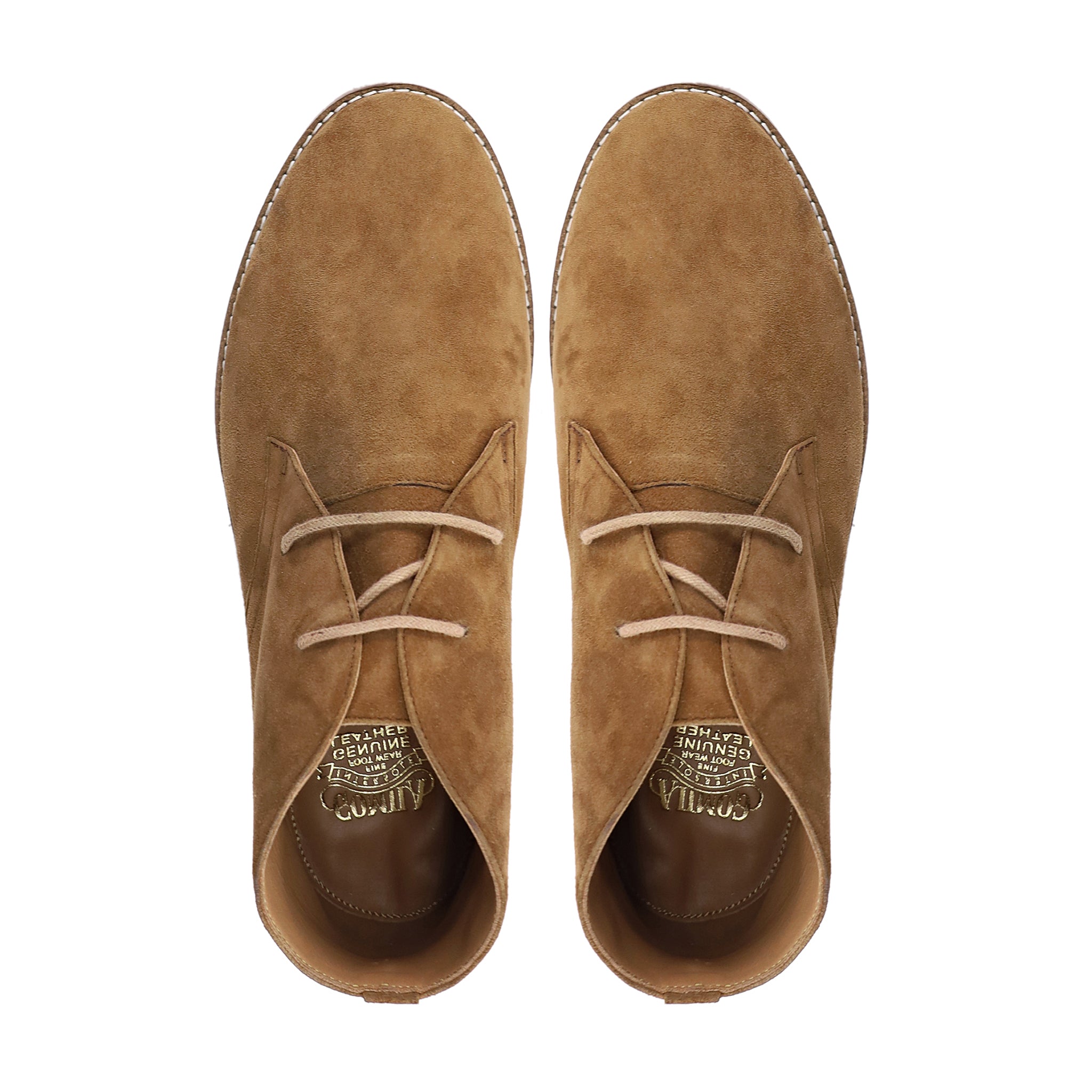 Naoya - Men's Camel Kid Suede Chukka Boot