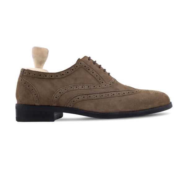 Tetsuya - Men's Light Brown Kid Suede Oxford Shoe