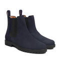 Ashcroft - Men's Navy Blue Kid Suede Chelsea Boot