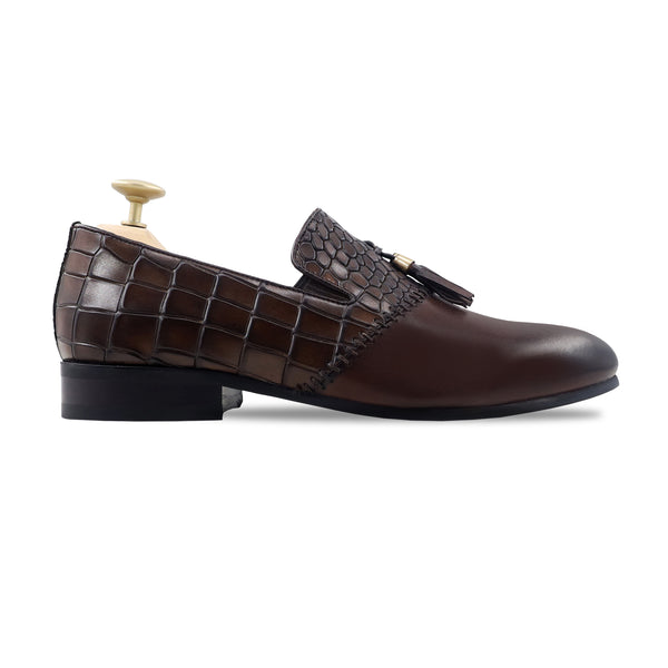 Dwane - Men's Dark Brown Calf Leather Loafer