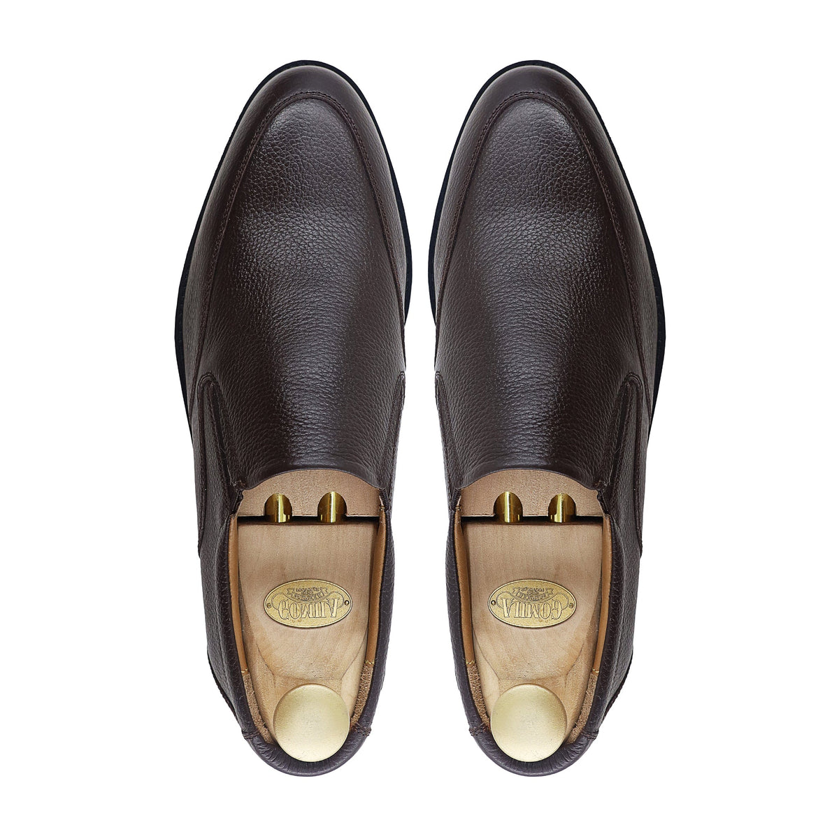 Esker - Men's Dark Brown Pebble Grain Loafer
