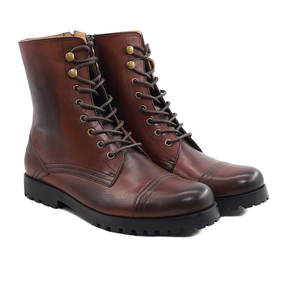 Natsu - Men's Burnished Brown Calf Leather Boot