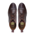Kohei - Men's Dark Brown Pebble Grain Leather Boot