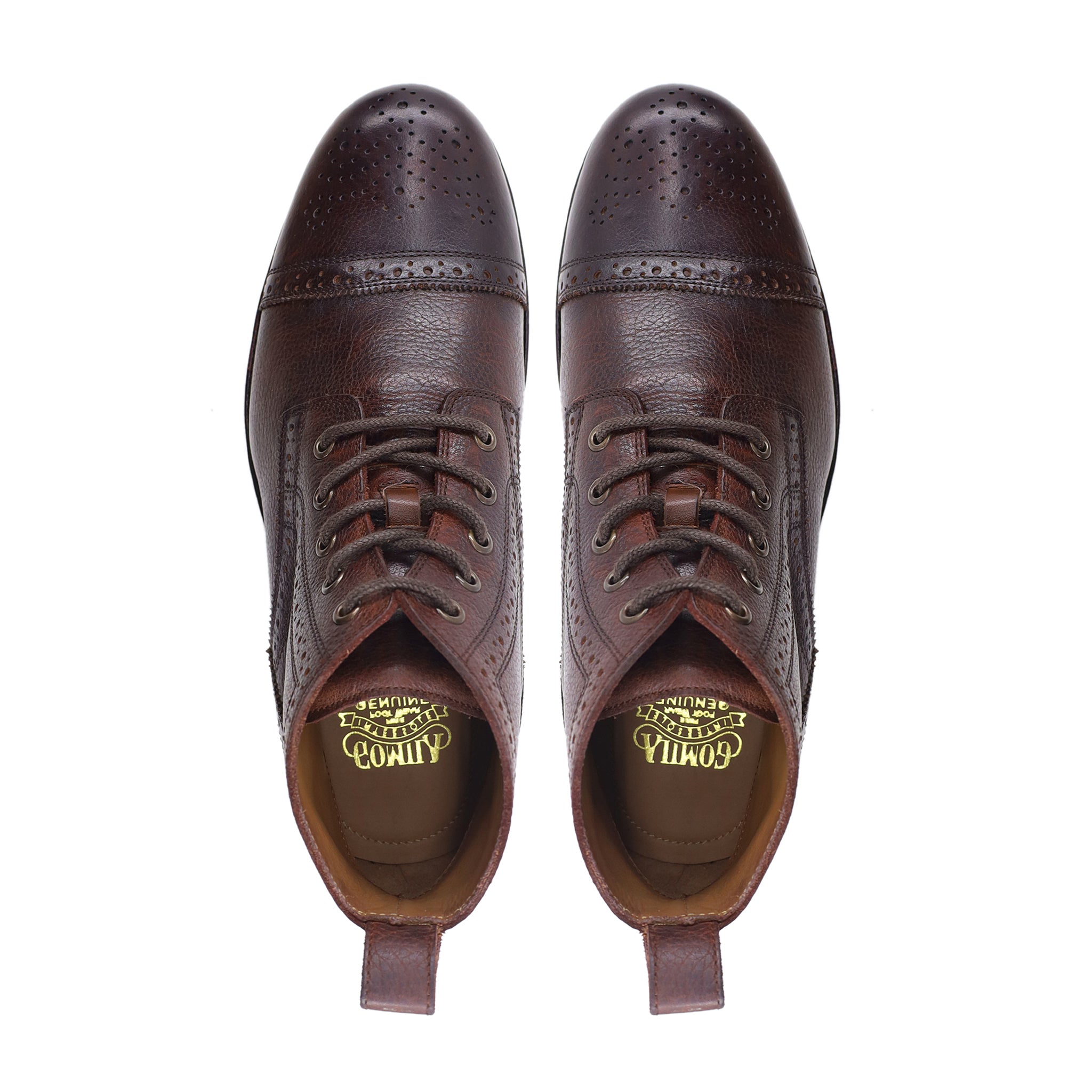 Kohei - Men's Dark Brown Pebble Grain Leather Boot