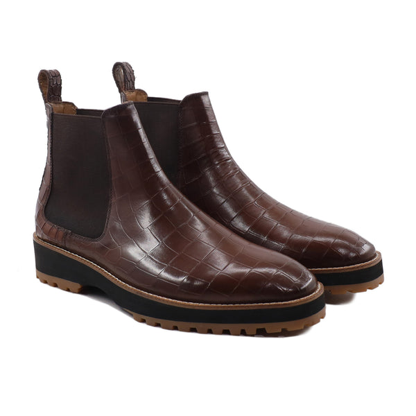 Isamu - Men's Dark Brown Calf Leather Chelsea Boot