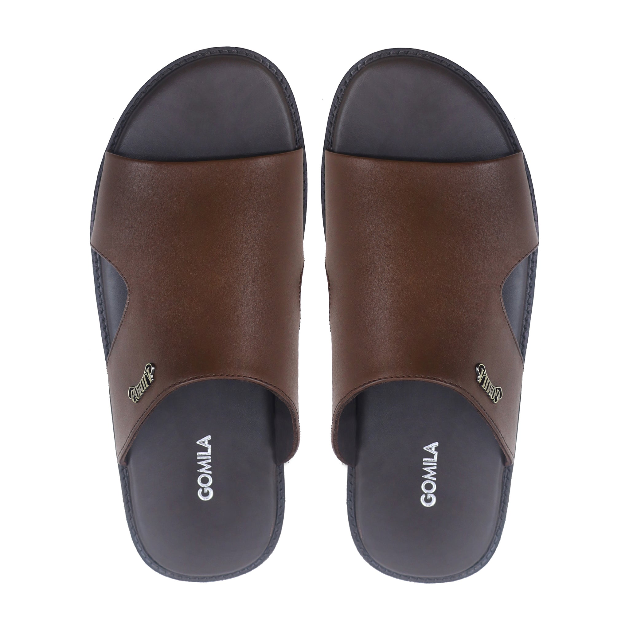 Crosby - Men's Dark Brown Calf Leather Slipper