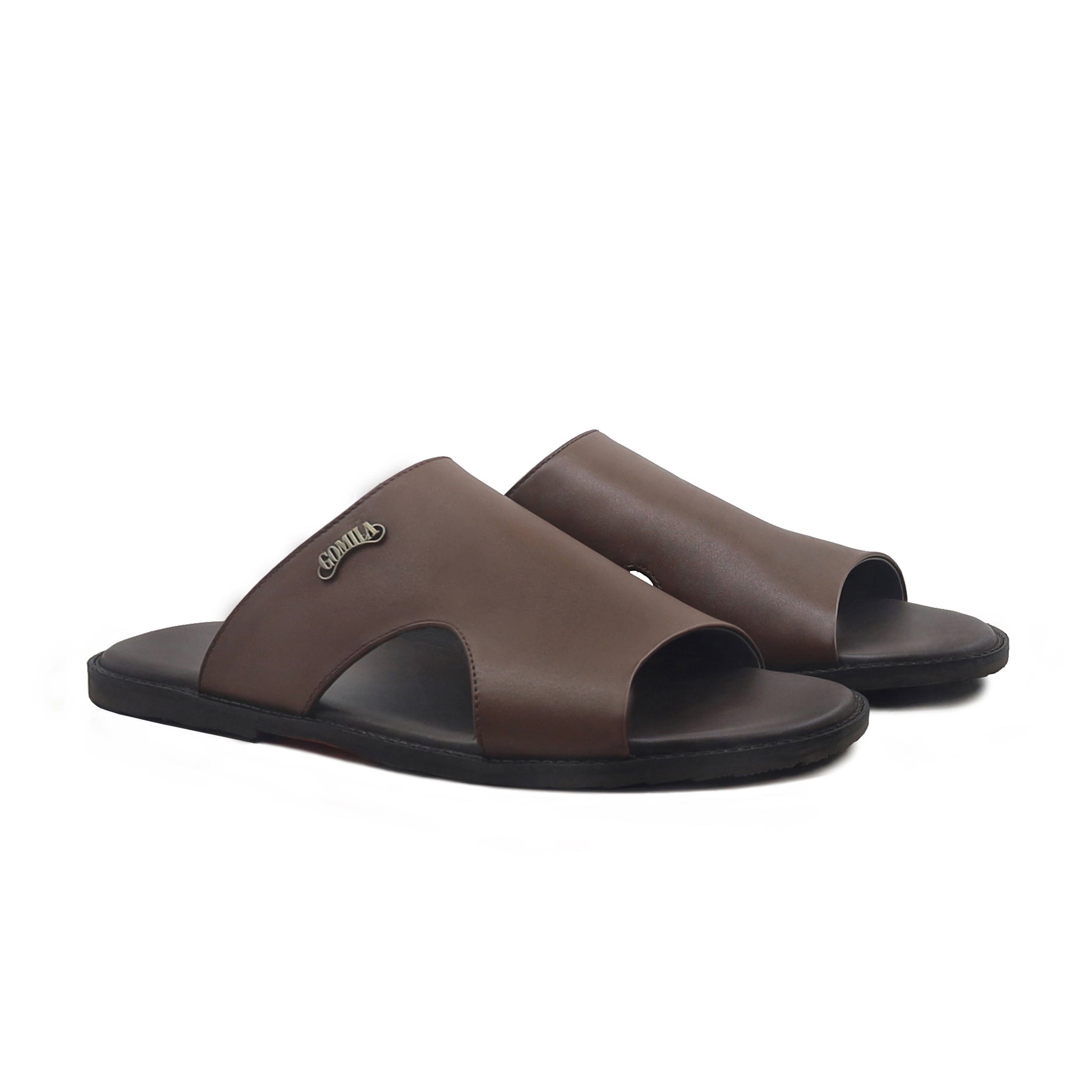 Crosby - Men's Dark Brown Calf Leather Slipper