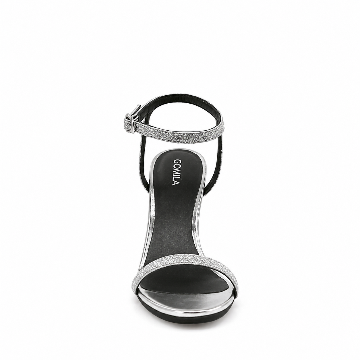 Emilia - Women's Silver Strapped Heels