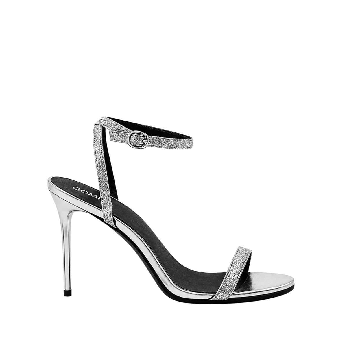 Emilia - Women's Silver Strapped Heels