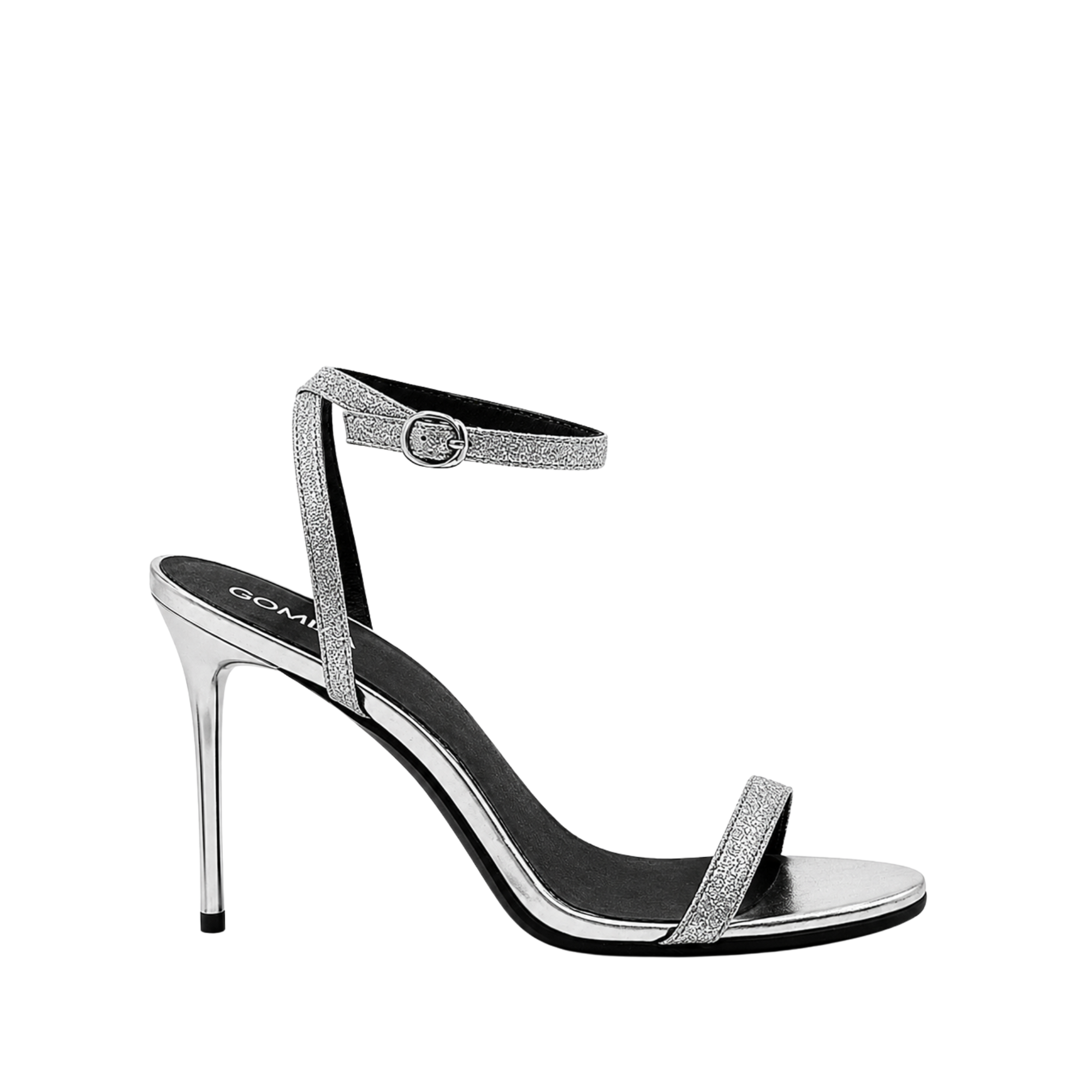 Emilia - Women's Silver Strapped Heels