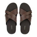 Vortex - Men's Brown Calf Leather Slipper