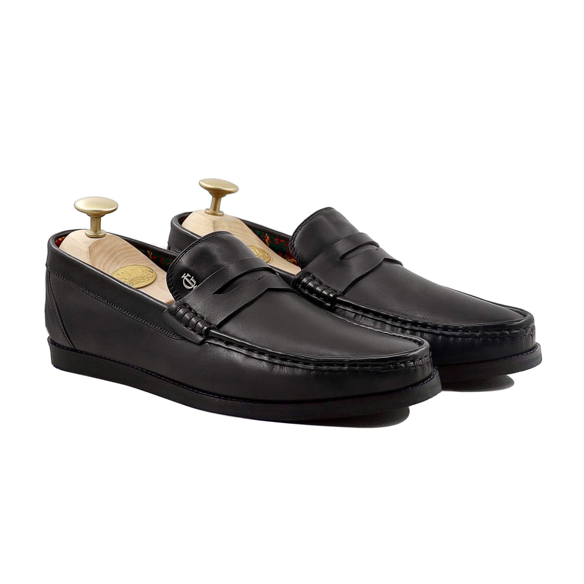 Fronzay - Men's Black Calf Leather Loafer