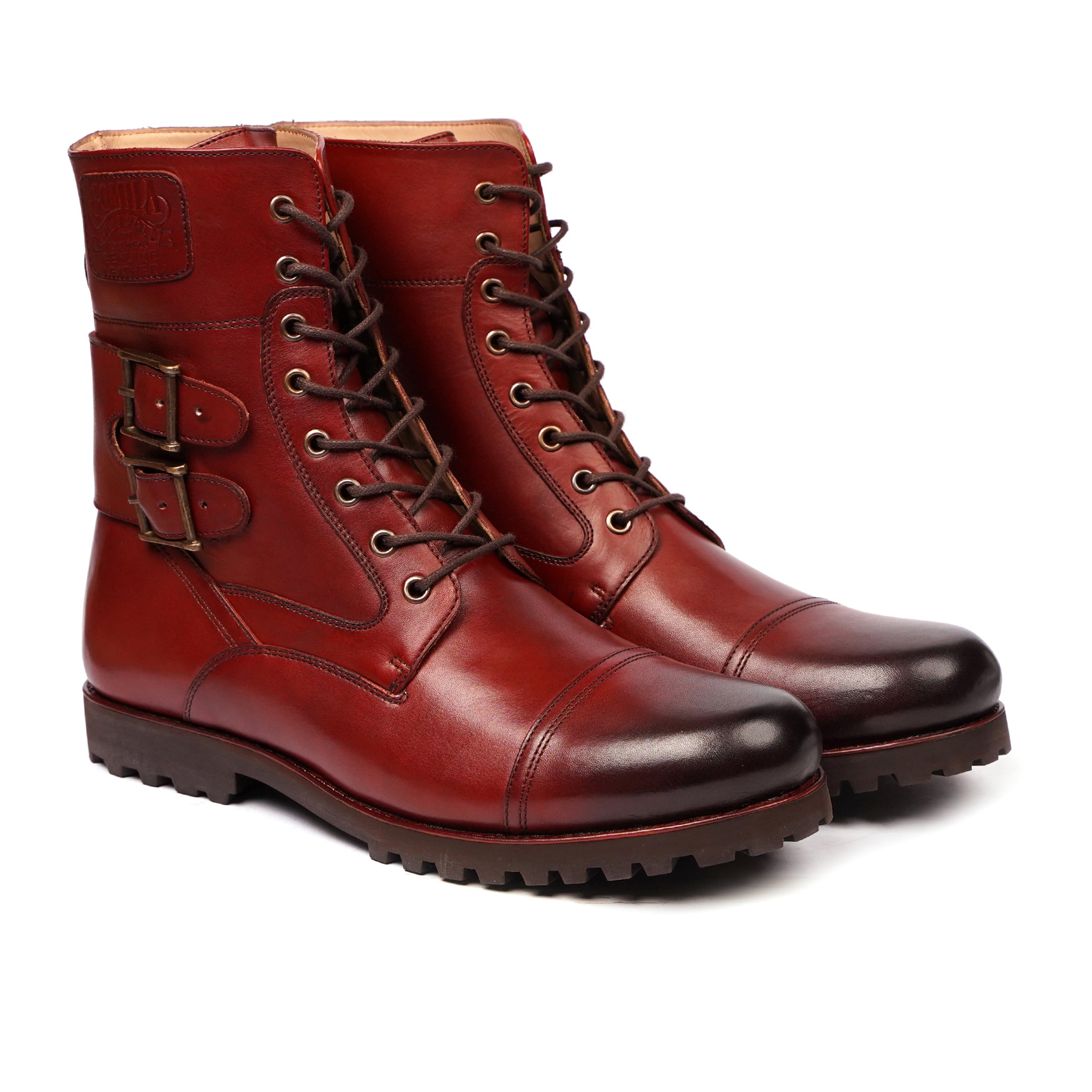 Minato -  Men's Burnished Oxblood Calf Leather Boot