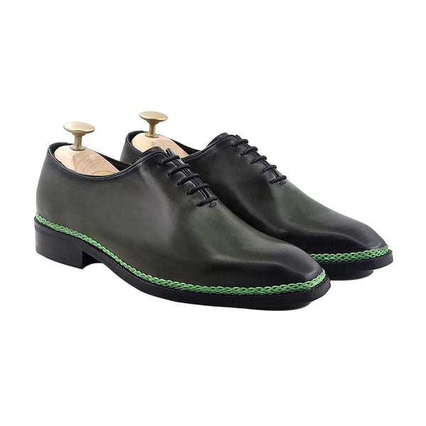 Lieksa - Men's Burnished Green Calf Leather Wholecut Shoe - Goodyear Welted