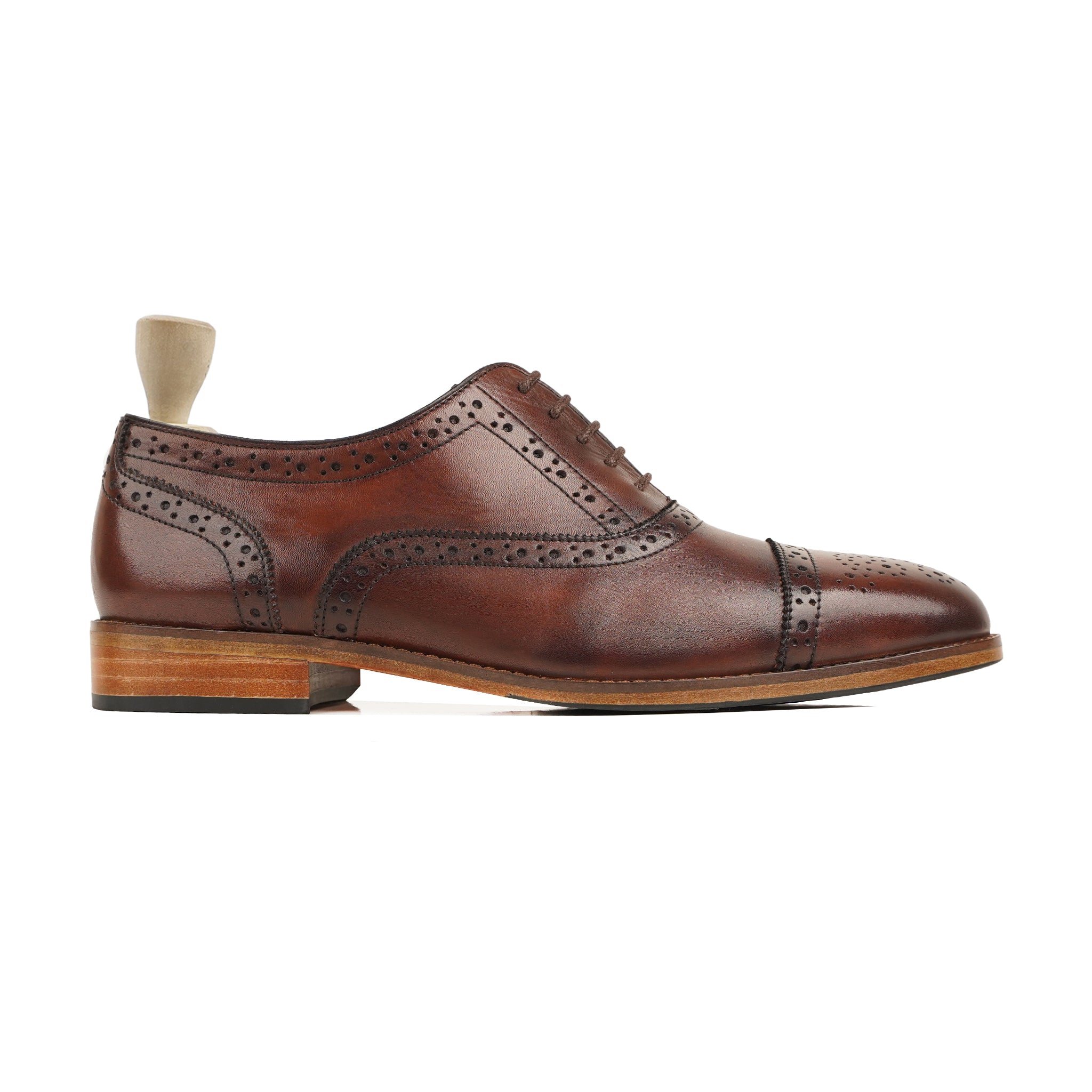 Ryoto - Men's Brown Calf Leather Oxford Shoe