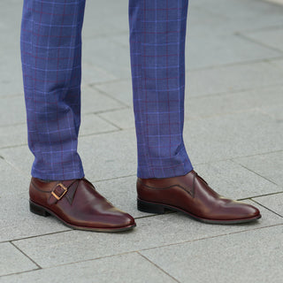 Trena - Men's Oxblood Calf Leather Single Monkstrap