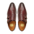 Camaro - Men's Burgundy Brown Calf Leather Double Monkstrap