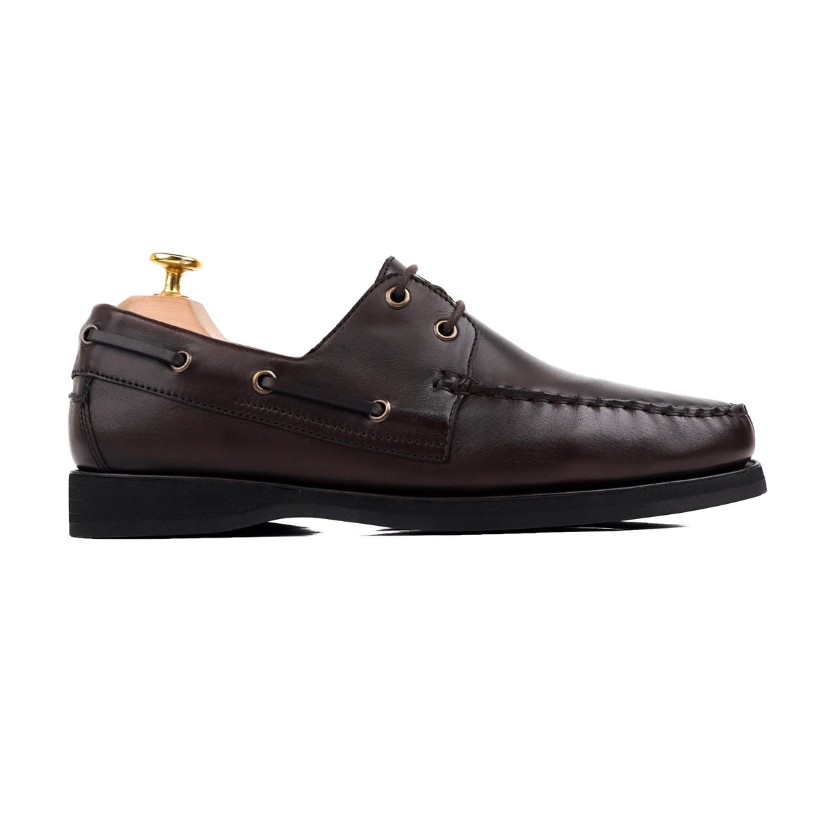 Anymz - Men's Dark Brown Calf Leather Derby Shoe