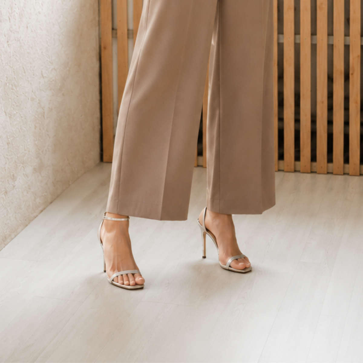 Emilia - Women's Silver Strapped Heels