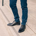 Zren - Men's Black Calf Leather Oxford Shoe