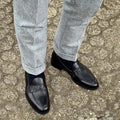 Mehen - Men's Black Calf Leather Loafer