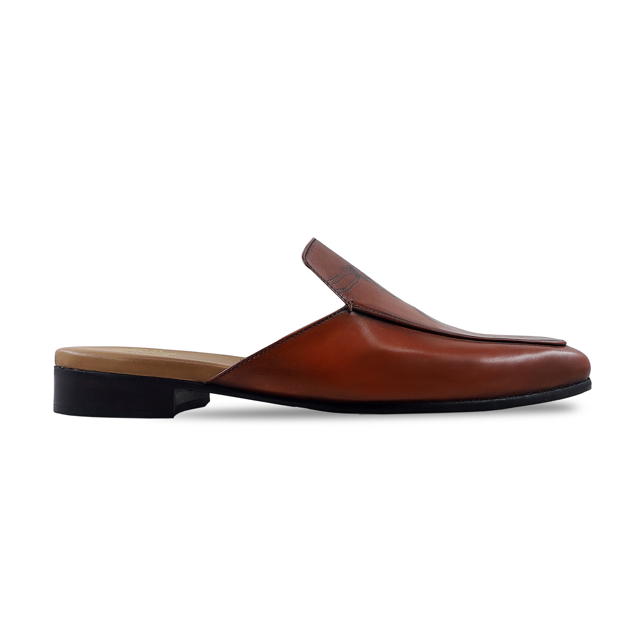 Werth - Men's  Brown Calf Leather Slipper (Hands and Crescent Edition)