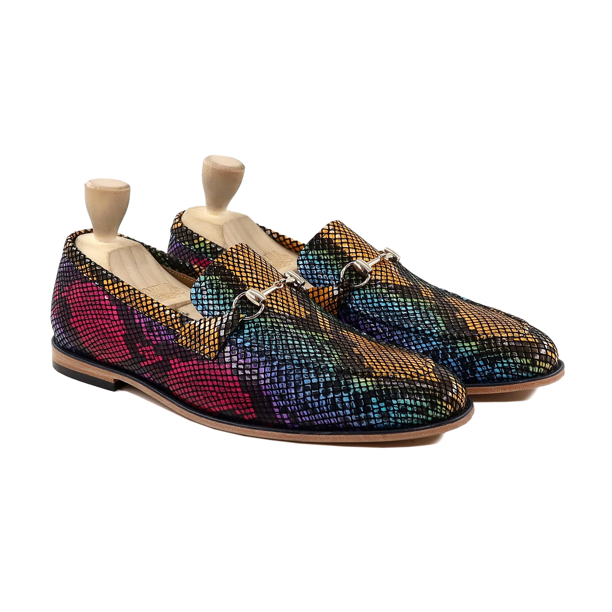 Sayuri - Men's Rainbow Printed Leather Loafer