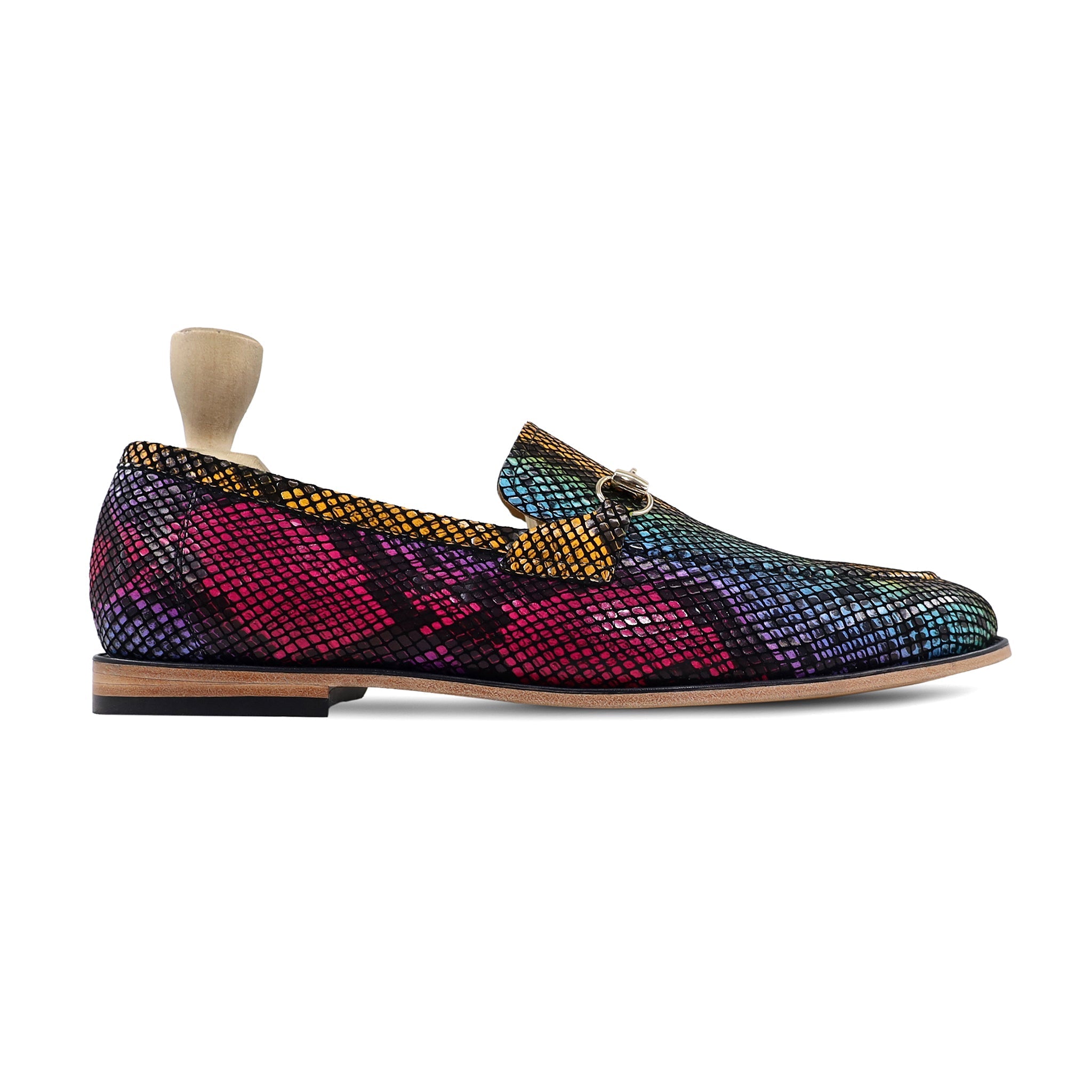 Sayuri - Men's Rainbow Printed Leather Loafer