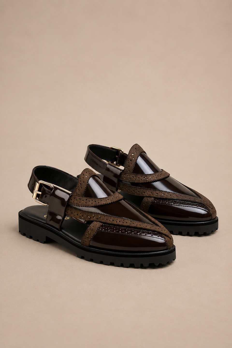 Musina - Dark Brown Box Leather Sandal