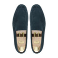 Elbert - Men's Navy Blue Kid Suede Loafer