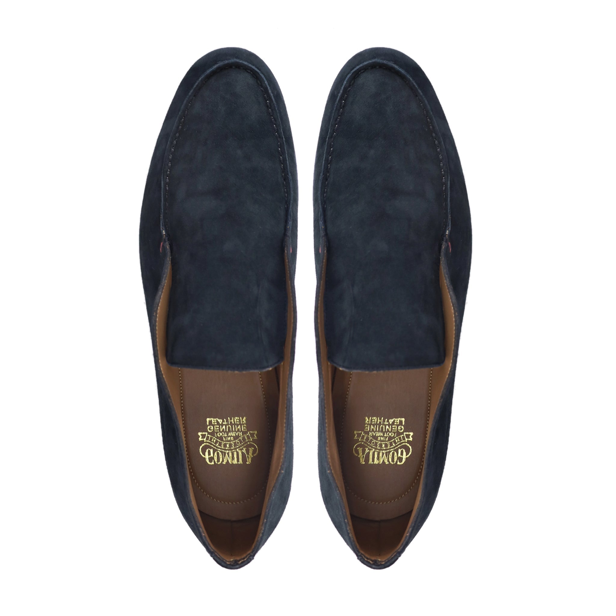 Kosuke - Men's Navy Blue Kid Suede Loafer