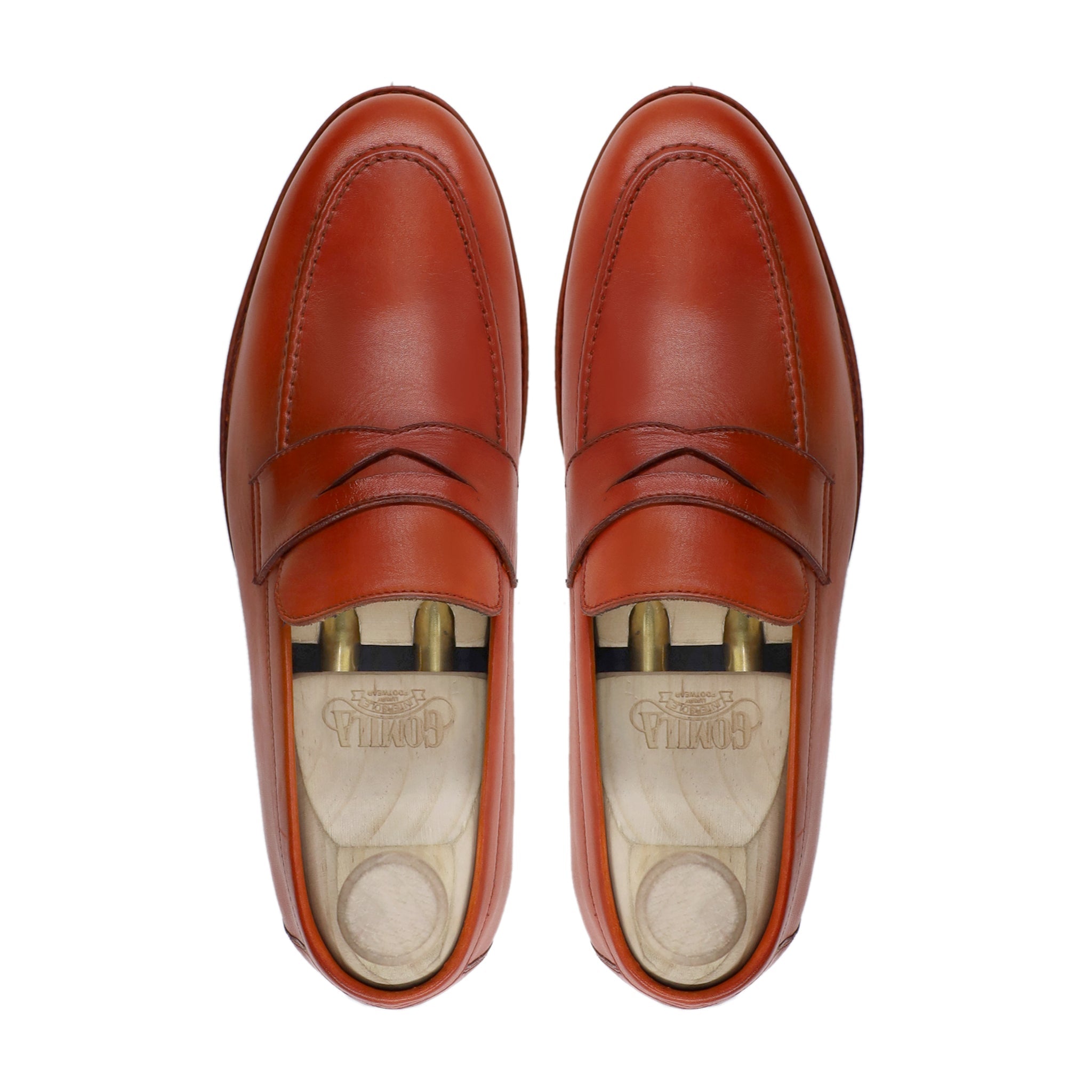 Reford - Men's Orange Tan Calf Leather Loafer