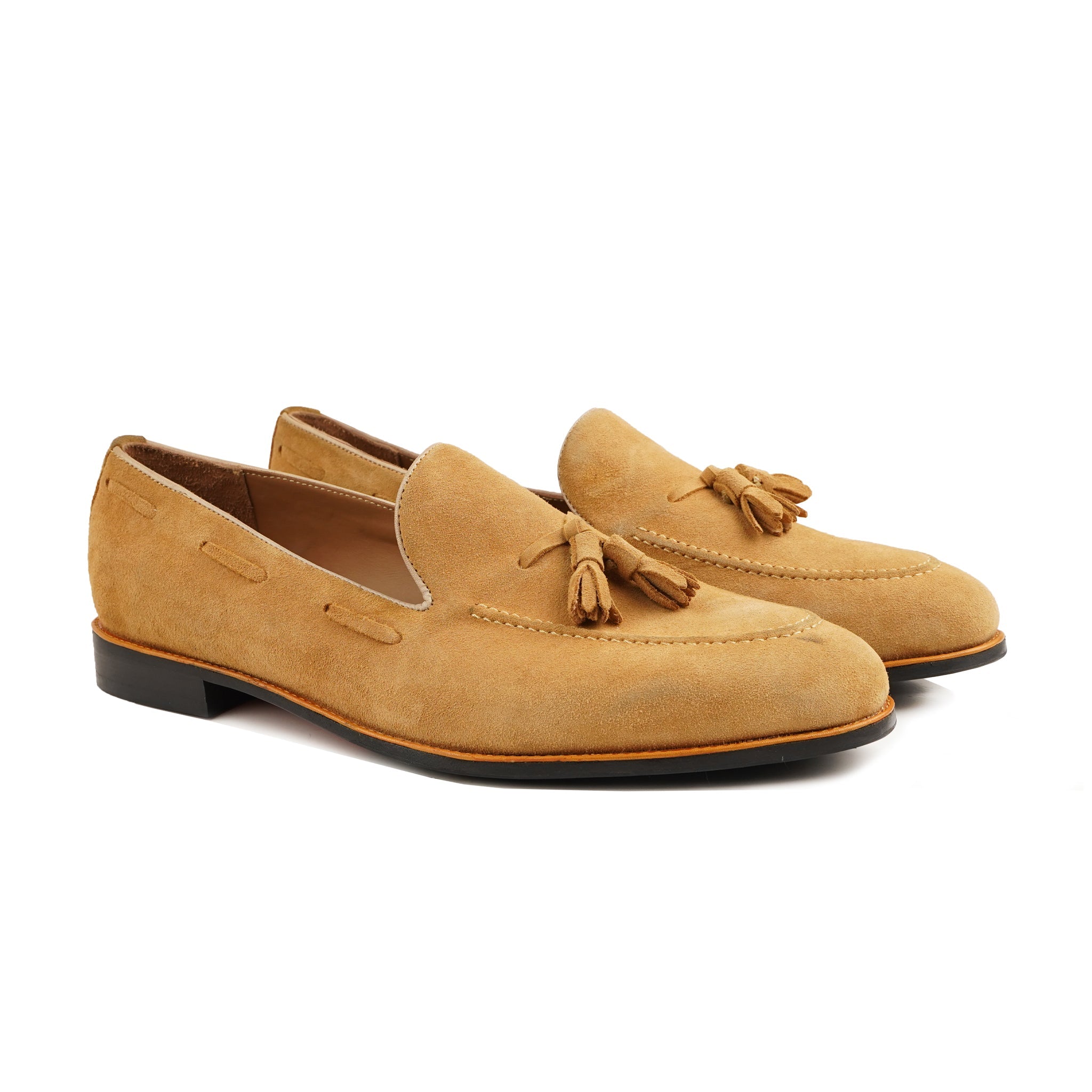 Okaya - Men's Camel Kid Suede Loafer