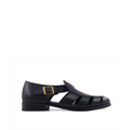 Pedri - Men's Black and Rainbow Printed Calf Leather Sandal