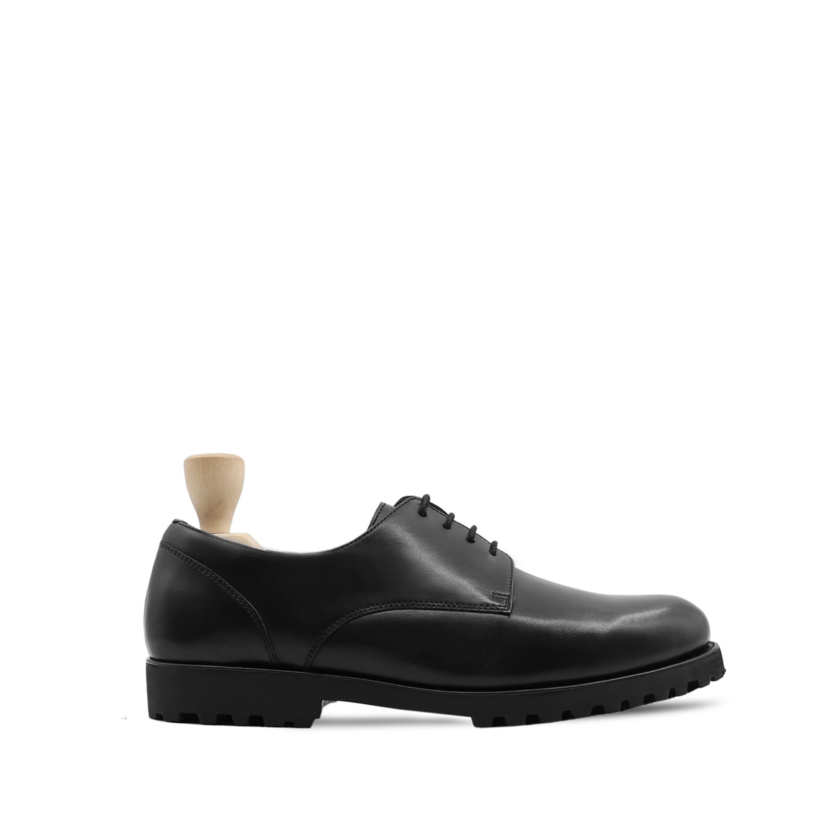 Pepe - Men's Black Calf Leather Derby Shoe