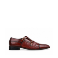 Pitzu - Men's Oxblood Box Leather High Shine Double Monkstrap