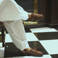 Brooklyn - Men's Tan Box Leather High Shine Sandal video