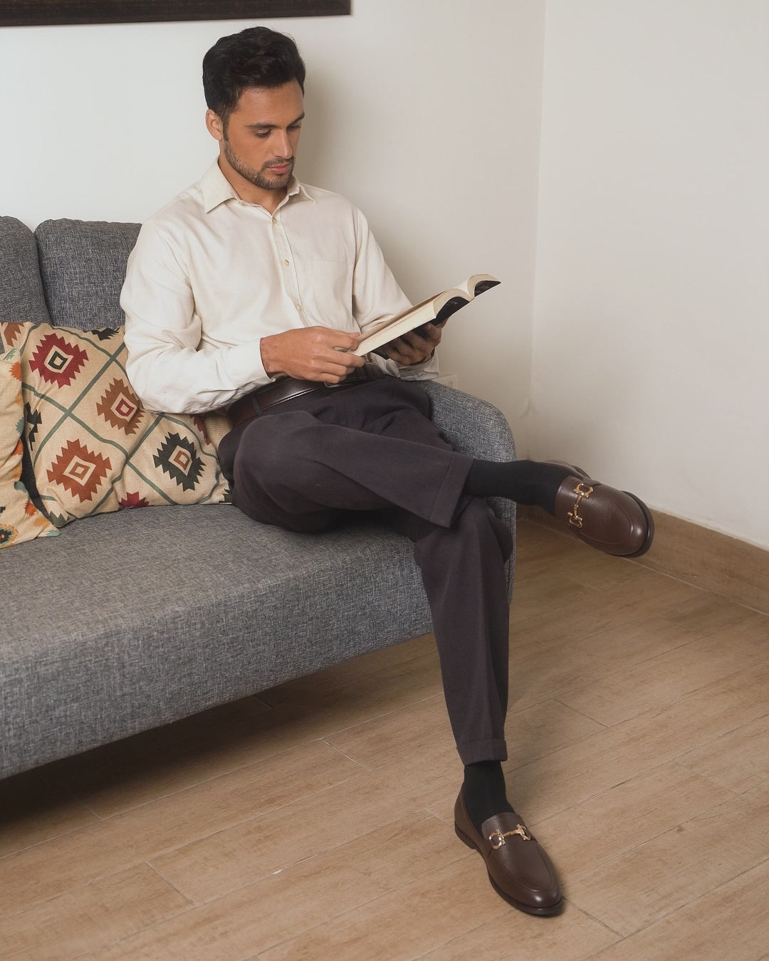Bucharest - Men's Dark Brown Pebble Grain Leather Loafer video