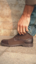 Dosia - Men's Dark Brown Suede and Calf Leather Boot video