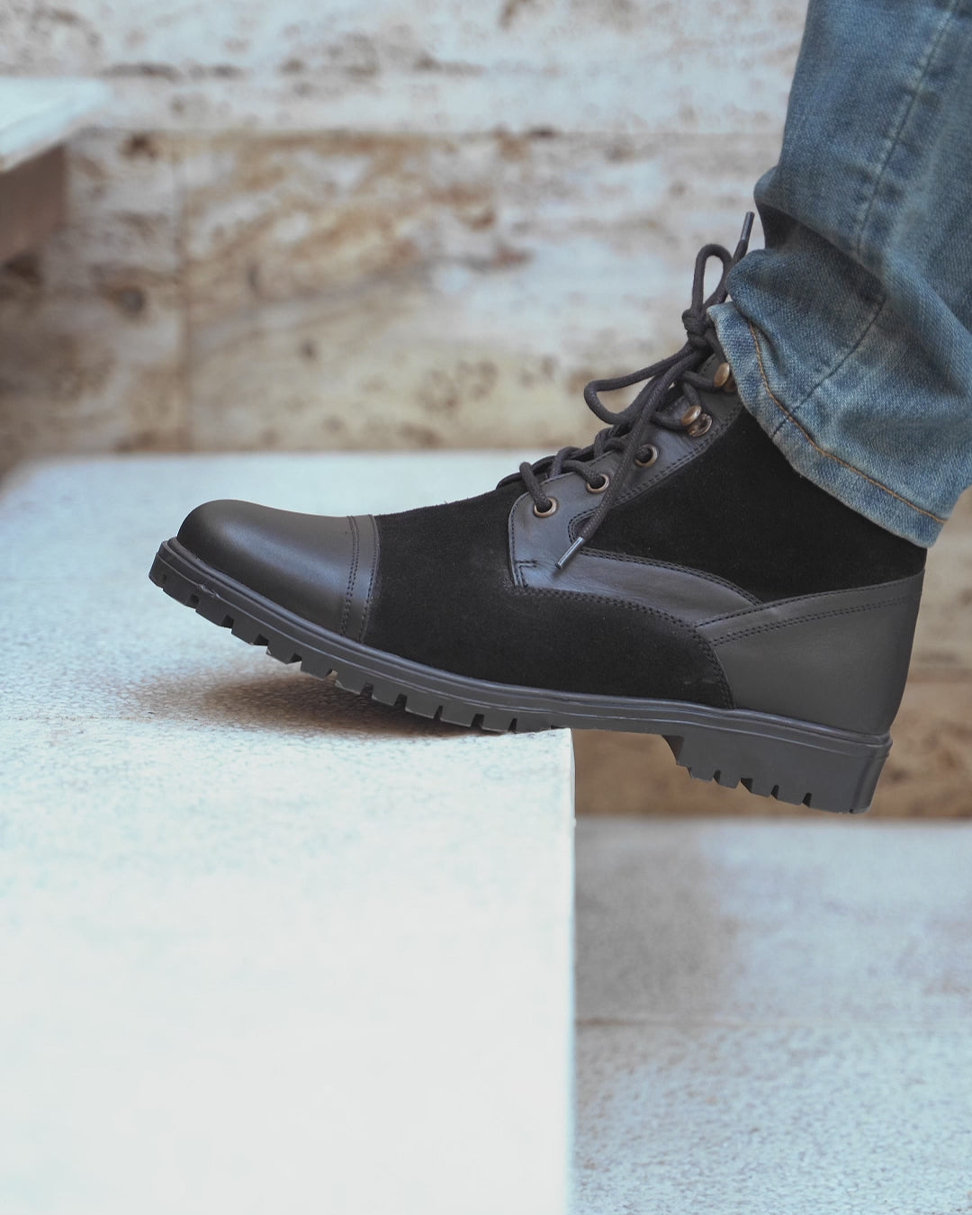 Dosia - Men's Black Kid Suede and Calf Leather Boot video