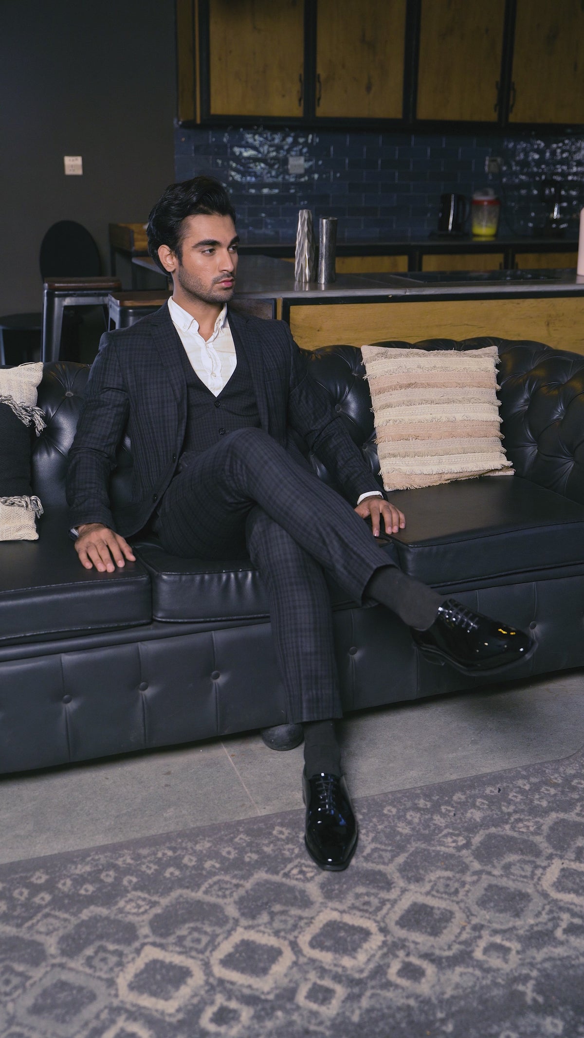 Bursa - Men's Black Patent Leather Wholecut Shoe video