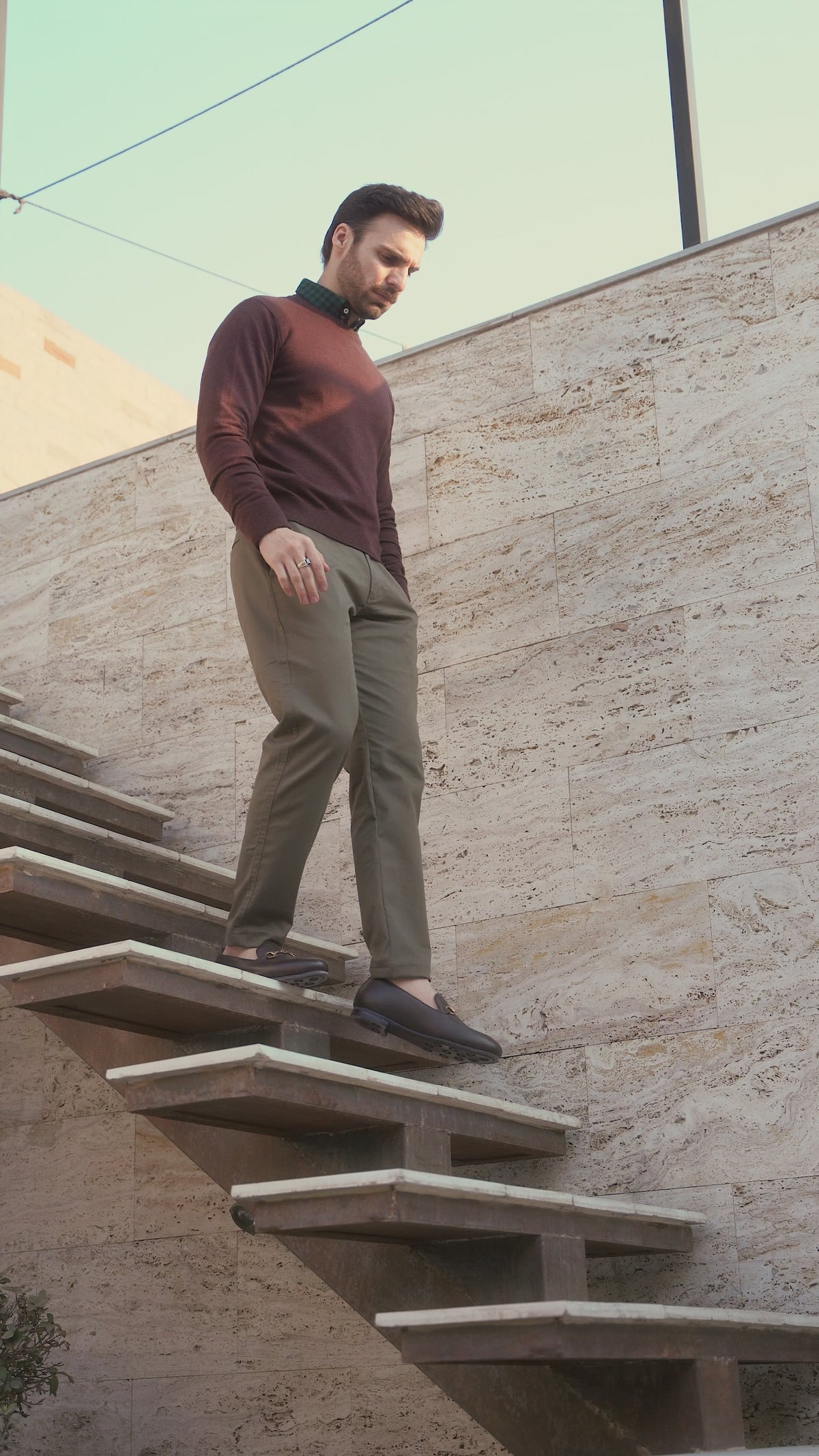 Byron - Men's Dark Brown Pebble Grain Leather Loafer video