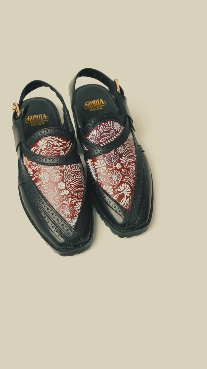 Maxton - Men's Black Hand Painted Sandal video